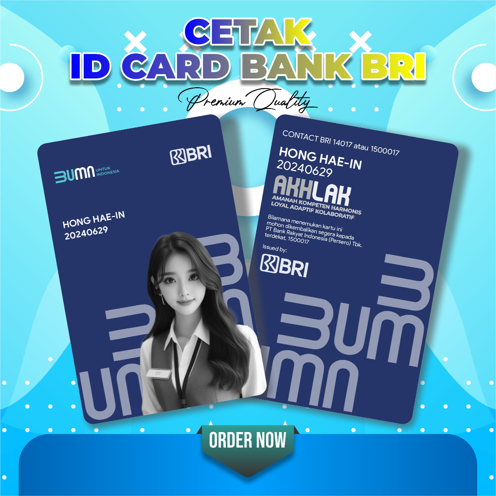 

CETAK ID C4RD BANK BRI FREE DESAIN BISA SATUAN PREMIUM QUALITY by ASTORE ID OFFICIAL