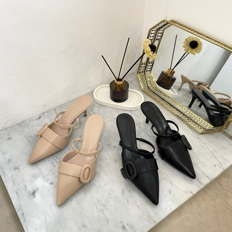 Heeled sandals 6cm ck with lining import high quality fashion shoes sepatu wanita hak tinggi pesta k