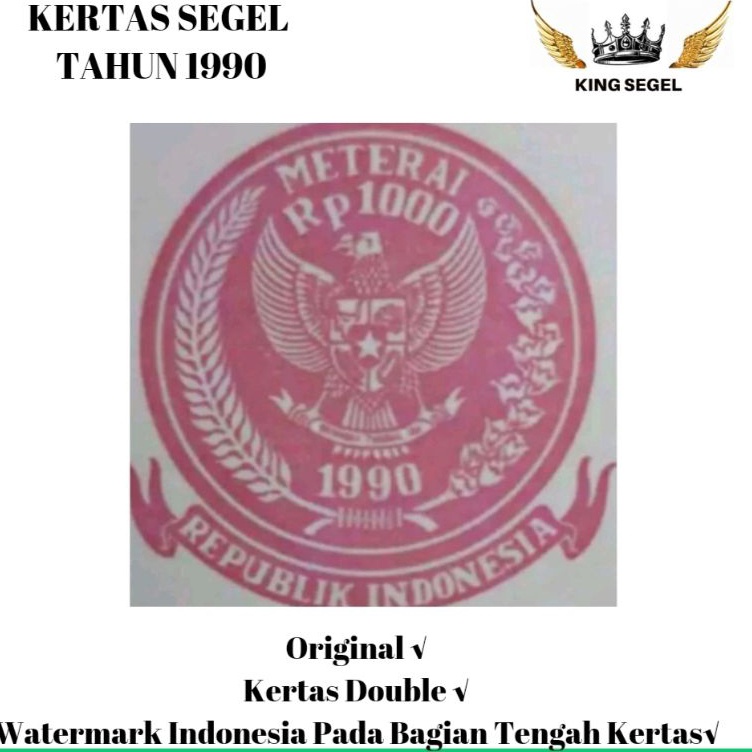 

Kes Segel Tahun 199 Double Asli