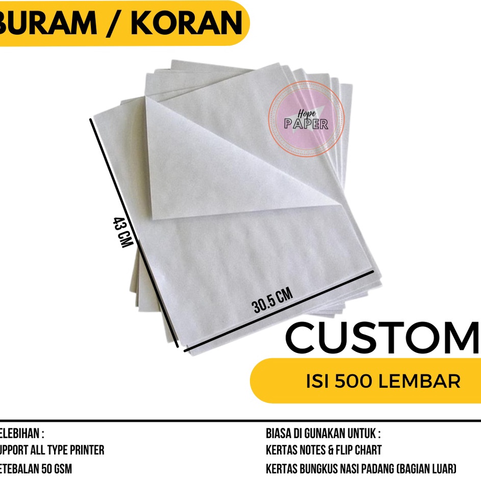 

Best Product Kes Flipchart Buram 35cm x 43cm isi 5 lembar Kes Bungkus Nasi Padang