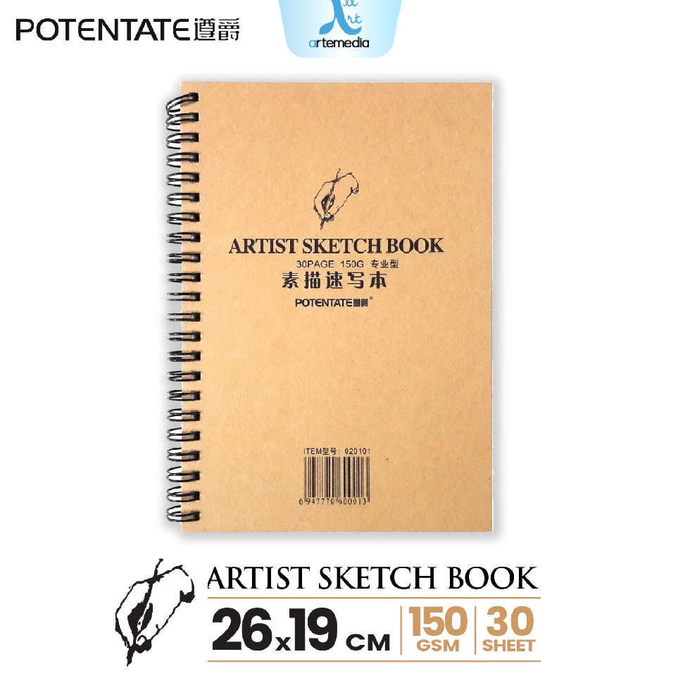 

Revolutionary Potentate Artist 19x26cm Wire Bound Sketchbook