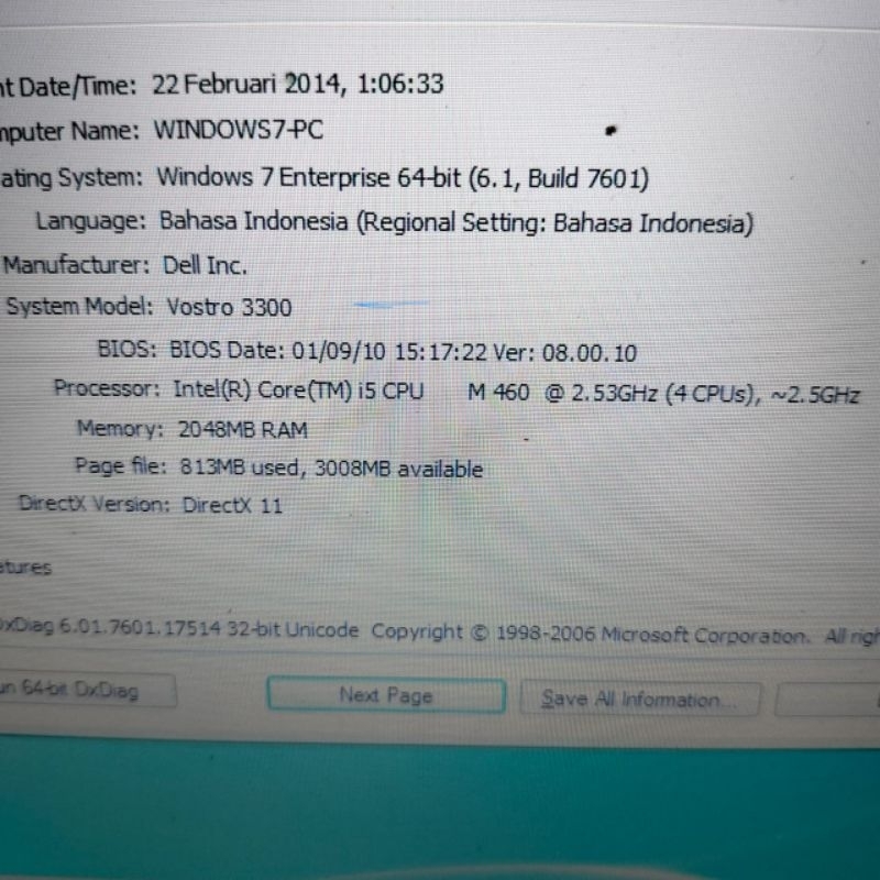 motherboard dell Vostro 3300