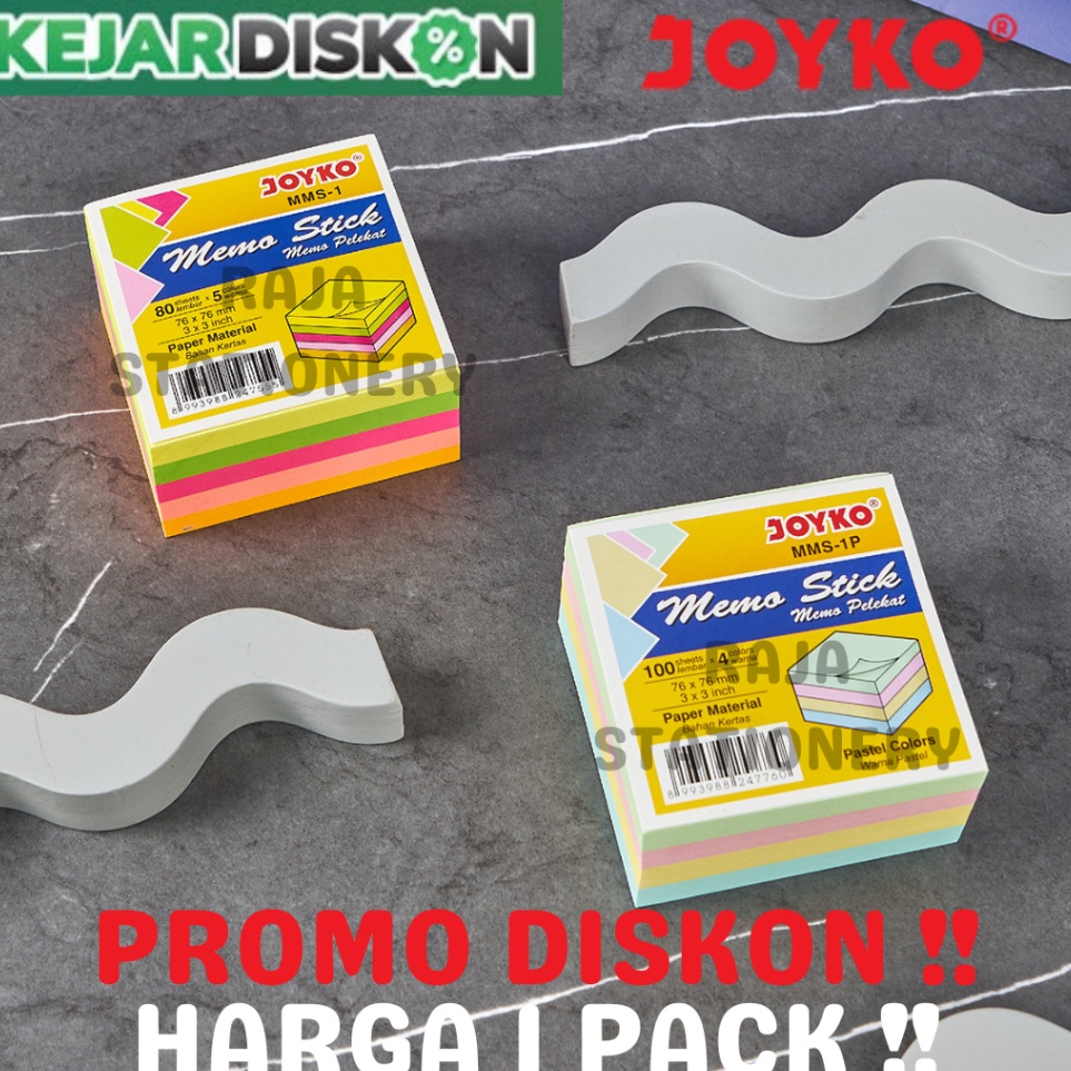 

JOYKO MEMO STICK STICKY NOTES 8 CM KES MEMO JOYKO TEMPEL CATATAN MMS1 MMS1A MMS1P MURAH BERKUALITAS