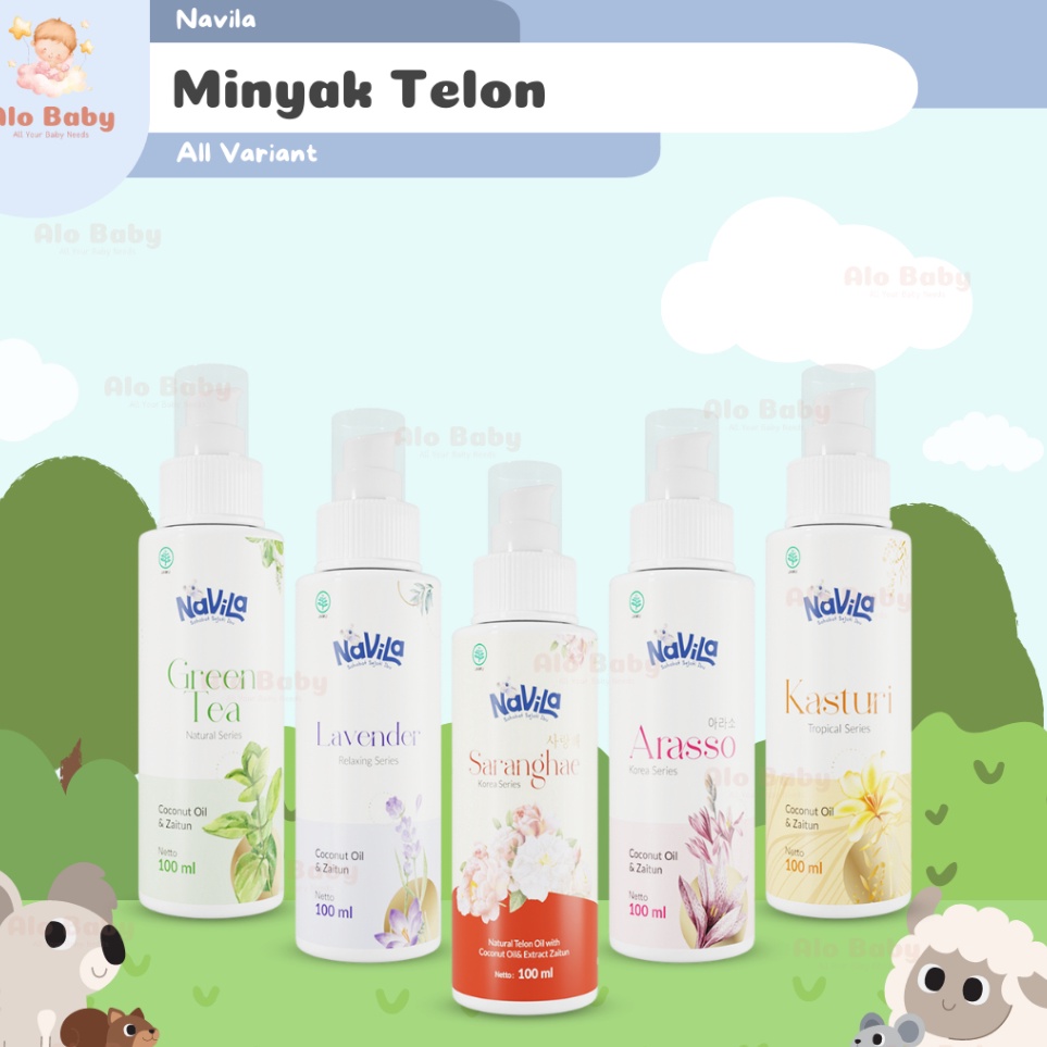 

NAVILA Minyak Telon Oil Bayi tif 1ml Varian Wangi Lavender Green Tea Kasturi Arasso