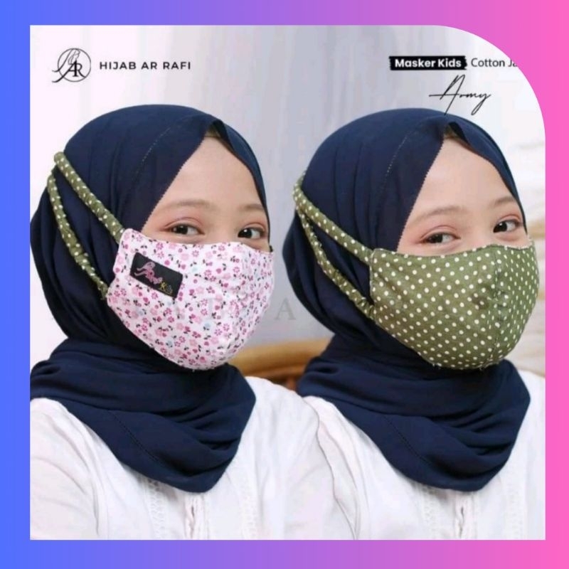 Terlaris √ MASKER HIJAB KIDS | MASKER AR RAFI | MASKER KIDS | MASKER HIJAB ANAK