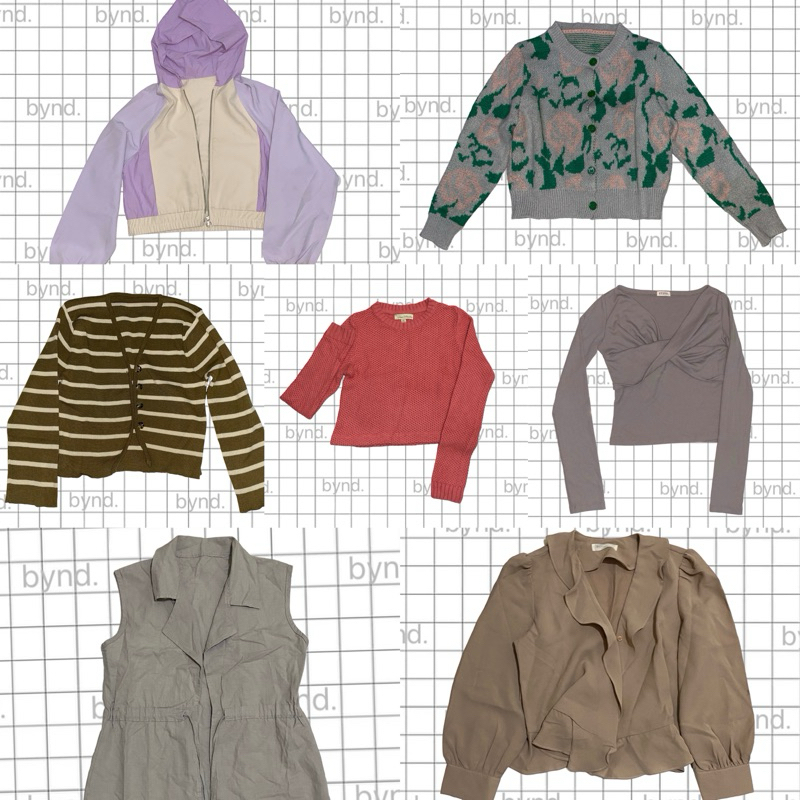 cardigan knit/rajut motif bunga