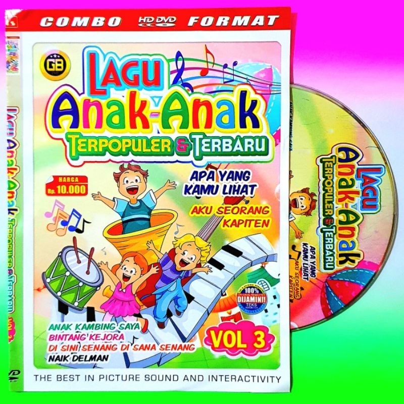 TERMURAH Kaset Dvd Lagu Anak Anak - Lagu Vidio Klip Kartun - Lagu Populer DVD DTS