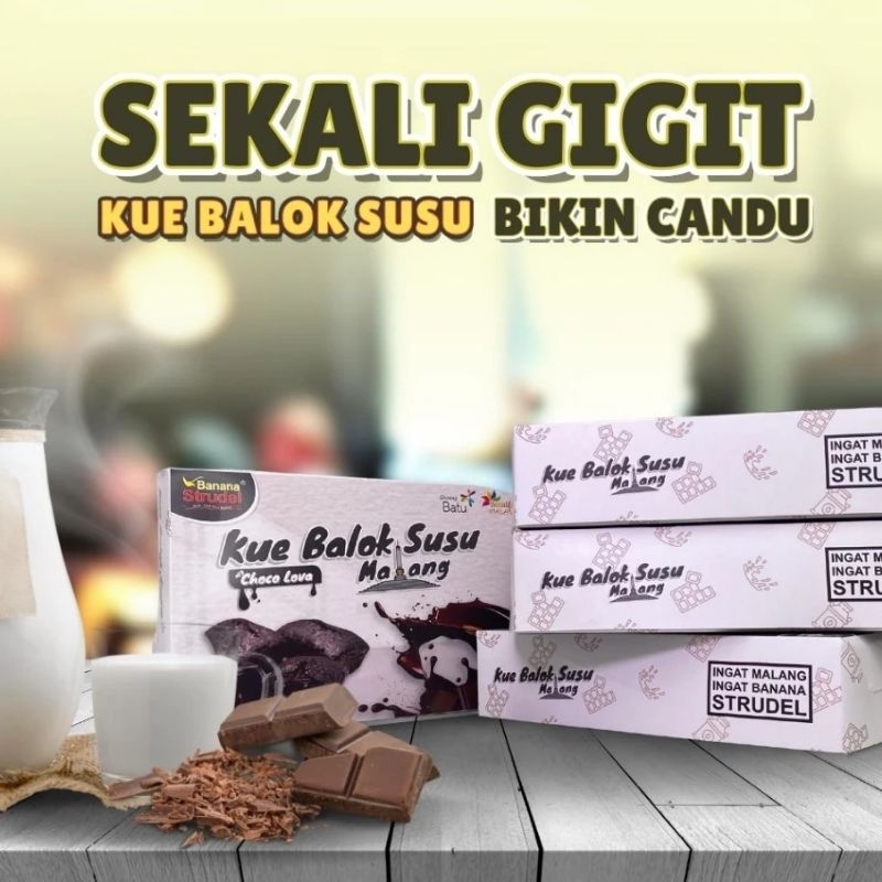 

kue balok susu by banana/singosari strudel khas malang isi 10pc exp terbaruuu