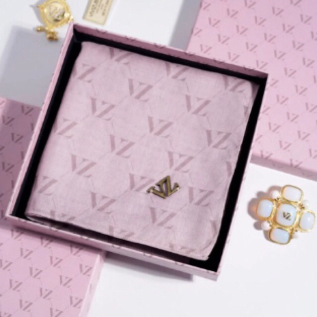 Vivi Zubedi Monogram Scarf (PALE MAUVE)