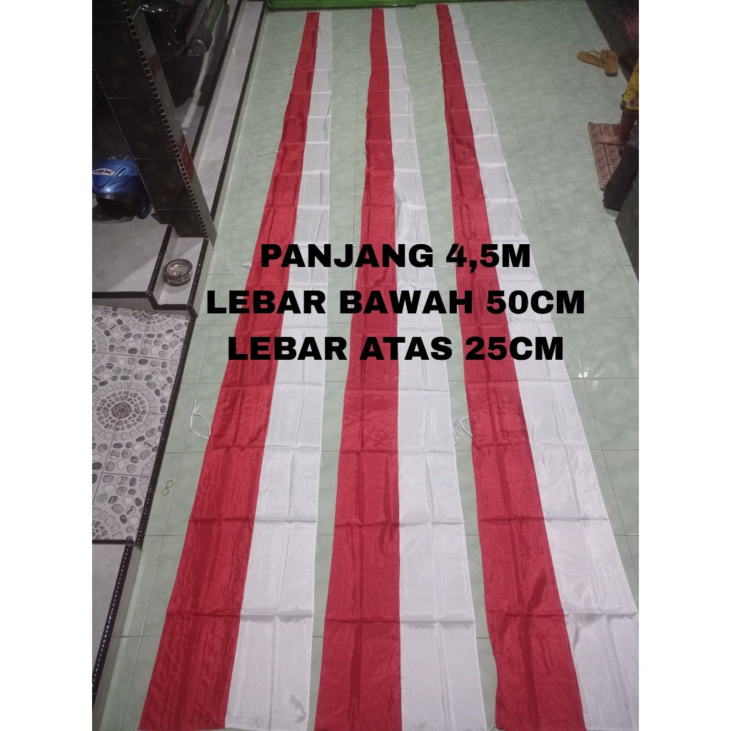 UMBUL UMBUL LURUS 4,4M MERAH PUTIH LAYUR