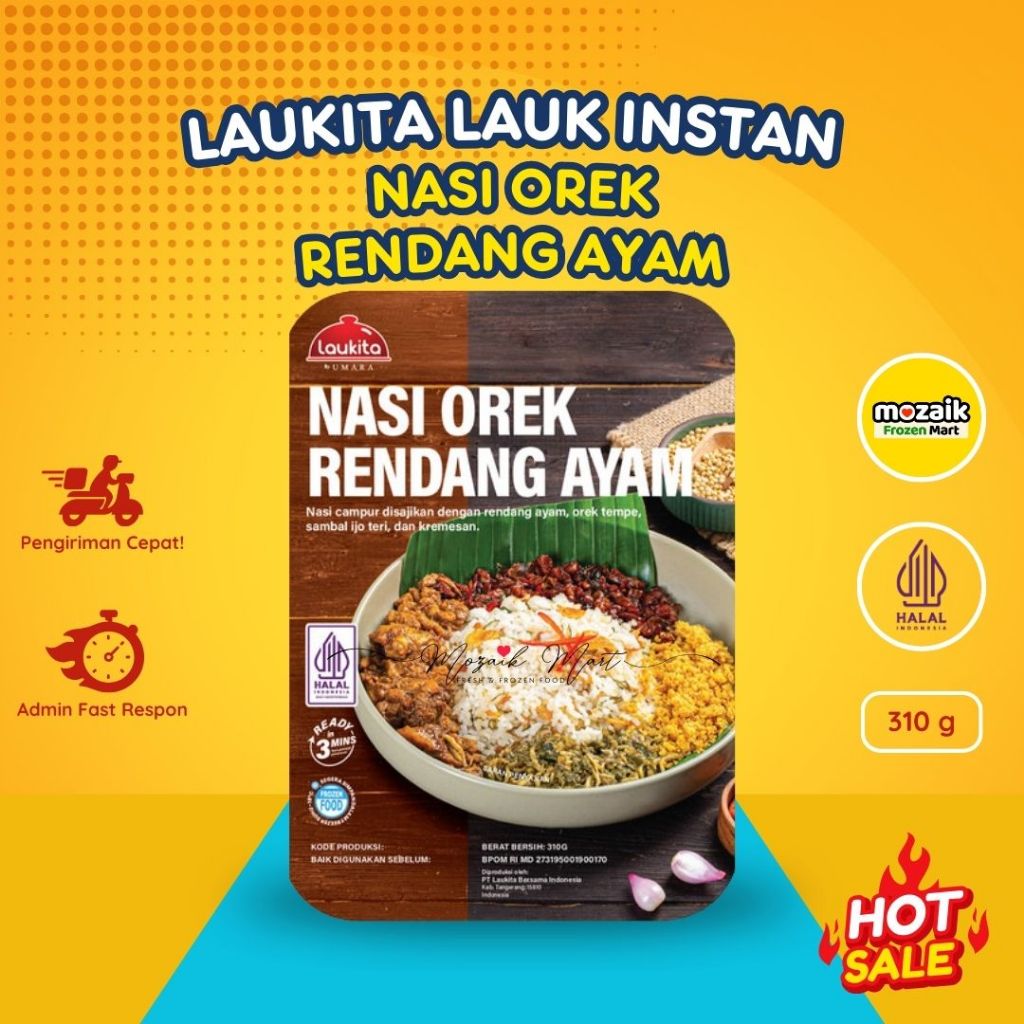 

Laukita Nasi Orek Rendang Ayam 310gr Frozen Mart Frozen Food Palembang