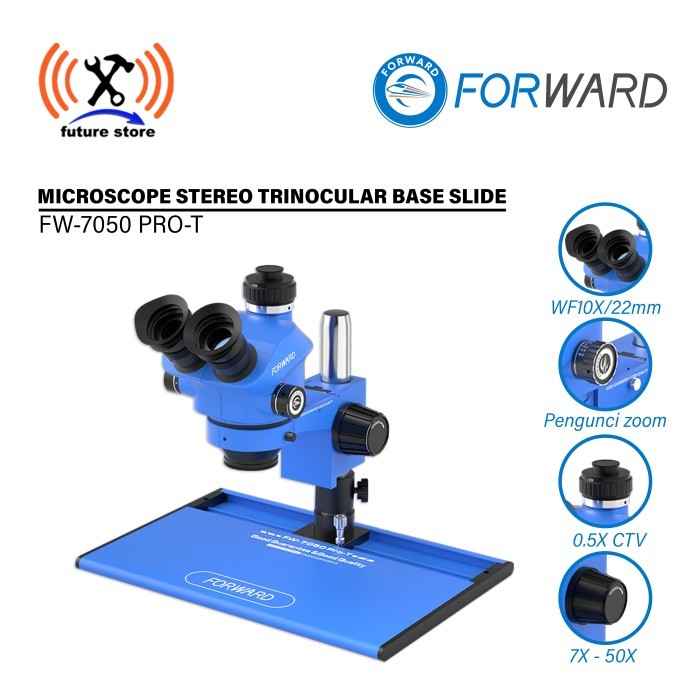 Microscope Forward FW-7050 PRO-T Stereo Trinokular Base slide mikroskop Original