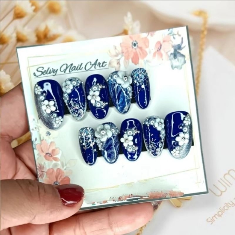 Kuku Palsu Wedding Navy