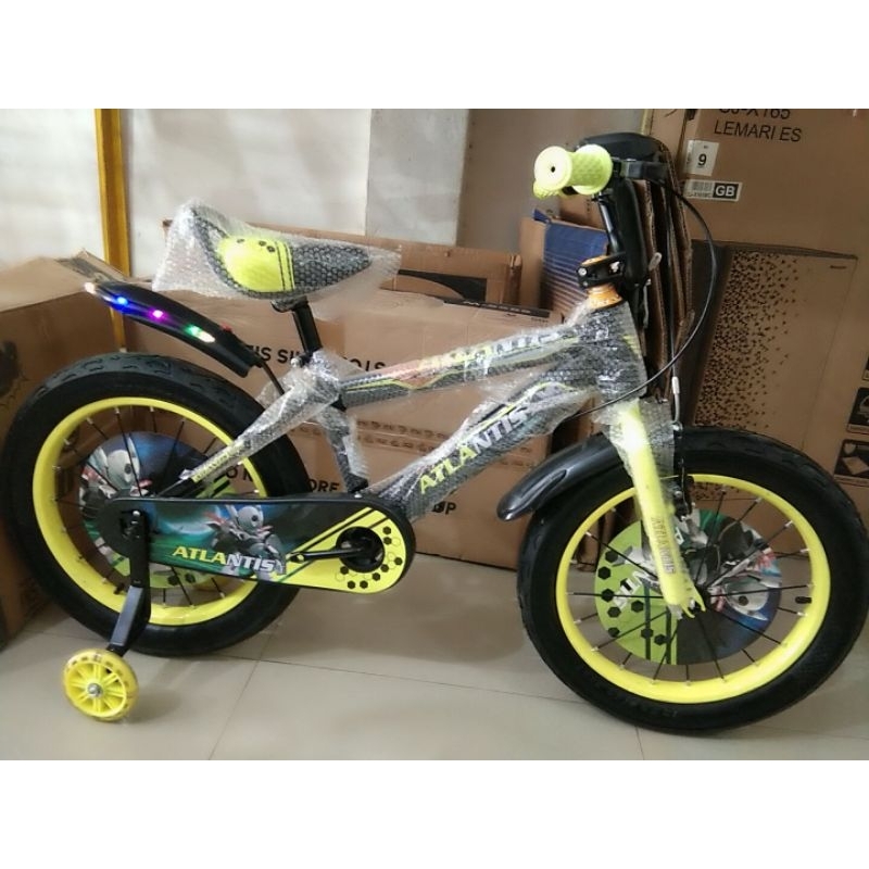 Sepeda Anak Sepeda BMX 18 inch ATLANTIS ( BAN JUMBO 3.0 ) ( KUNING )