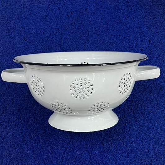 Wakul Nasi Putih / Tempat Nasi Enamel Putih Polos / Wakul Jadul Vintage TANPA TUTUP