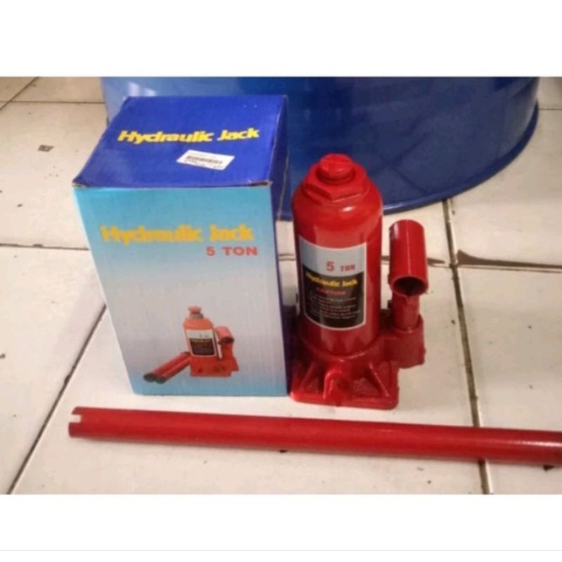 Dongkrak 5ton/Jack botol 5ton plus stang