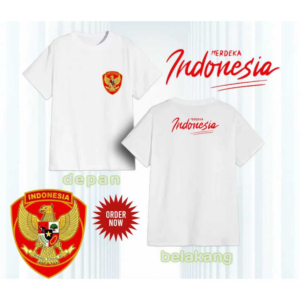 KAOS OBLONG  PRIA / WANITA INDONESIA MERDEKA /  BAJU KAOS OBLONG PRIA/ WANITA INDONESIA MERDEKA