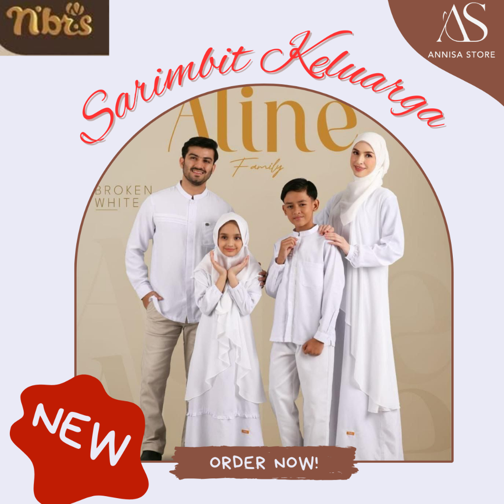 BAJU SARIMBIT NIBRAS RAYYA SERIES ALINE BROKEN WHITE