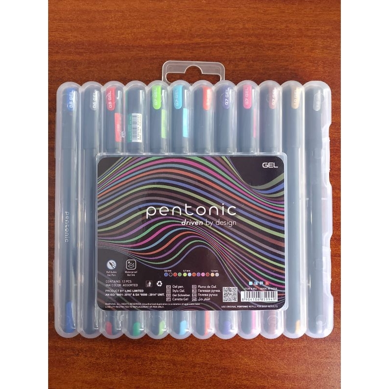 

Pentonic 12 Colour 856 Bolpoin Gel 12 warna 3 Ukuran