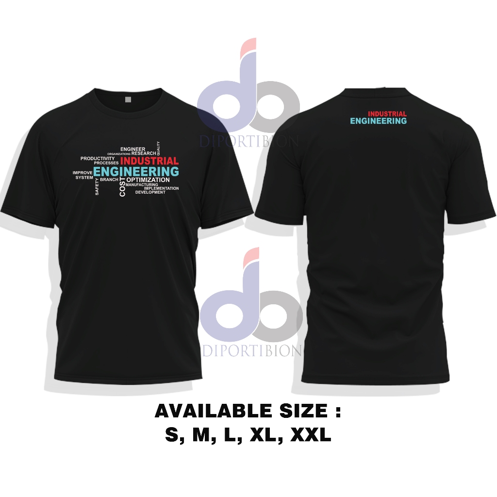 Industrial Engineering T Shirt Sprite Quotes, Teknik Industri Quotes Kaos Distro Lengan Pendek