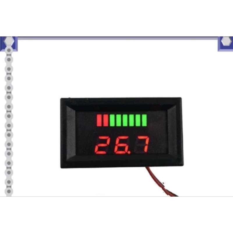 Volt meter kapasitas aki truk mobil motor 24v 12v