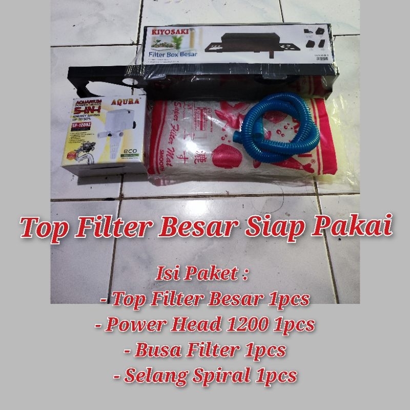 Paket Hemat Box Filter Besar + Power Head 1200 Box Filter Aquarium