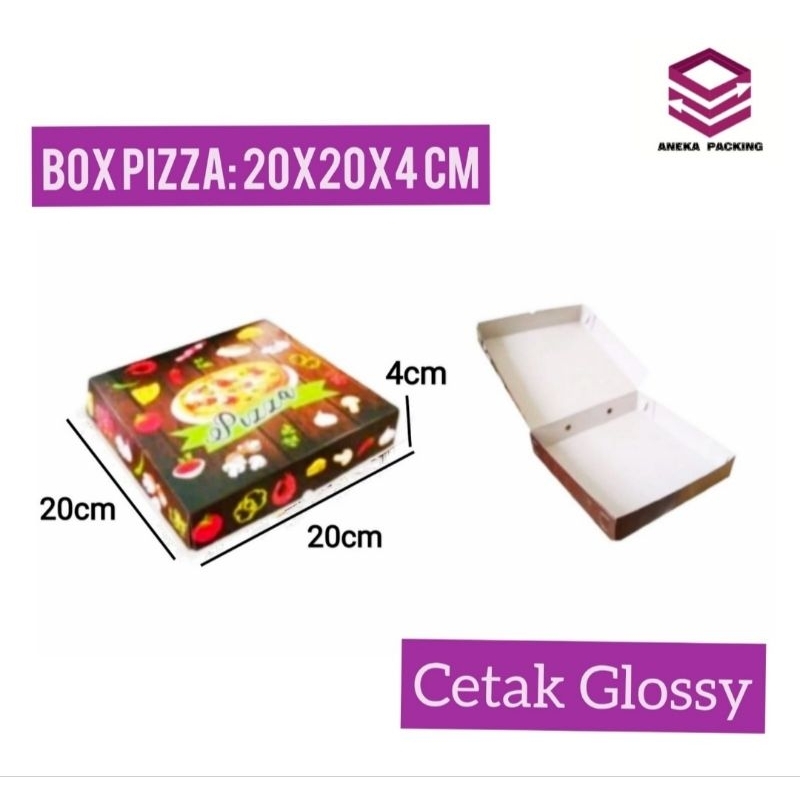 

Box Pizza 20x20x4 cm Duplex full colour/Pizza/Packaging/Hampers