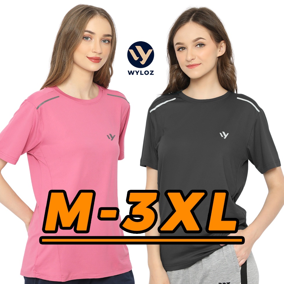 KODE J47E Wyloz Baju Kaos Olahraga Training Lari Running Gym Fitness Sepeda Senam Jumbo Big Size Bah