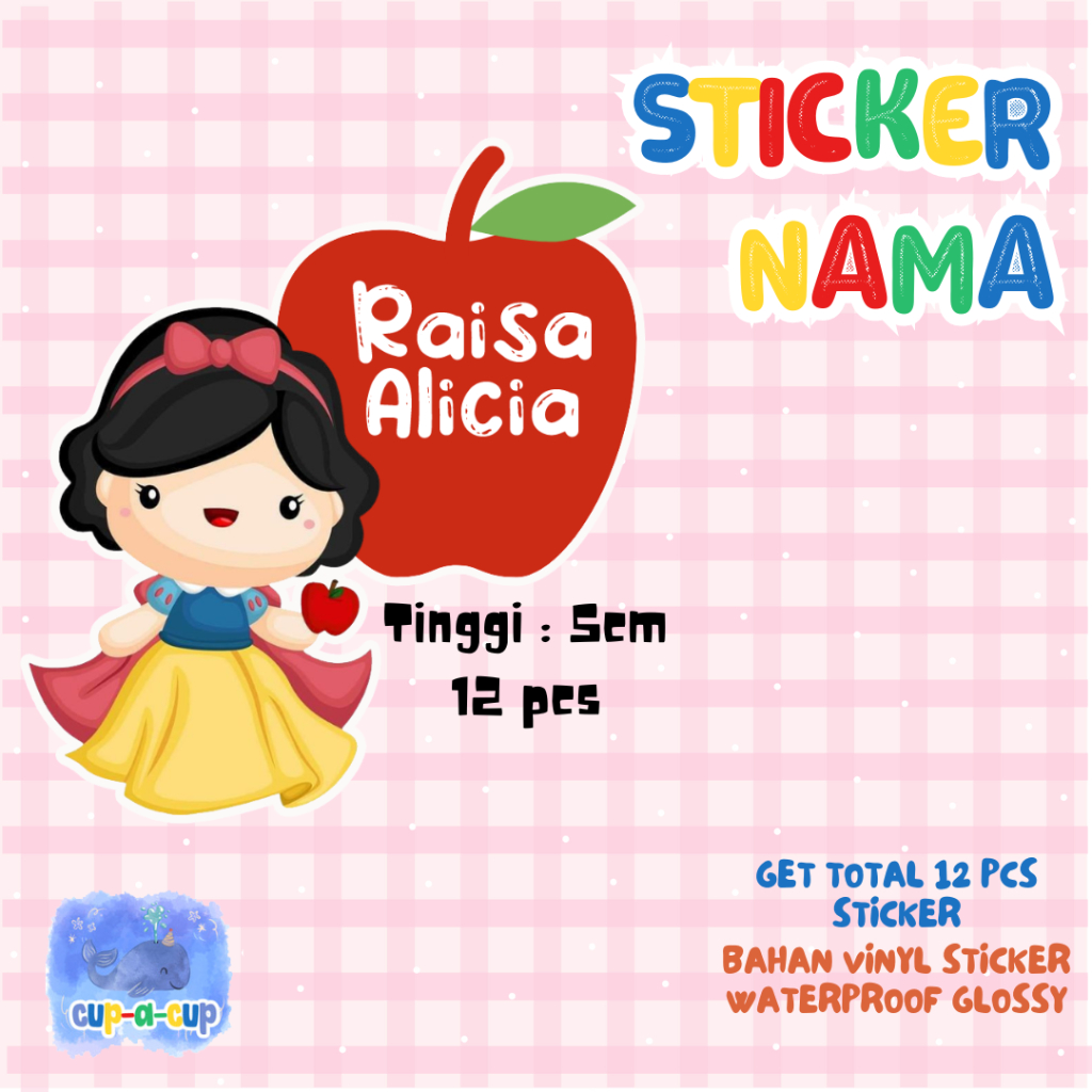 

Sticker Nama Karakter Anak Perempuan Set 2