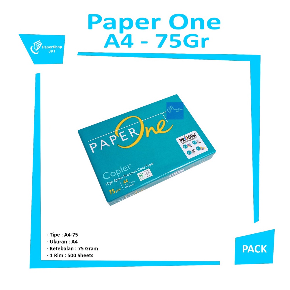 

KODE S75Q PAPER ONE Varian Kertas Print Fotokopi Putih Rim