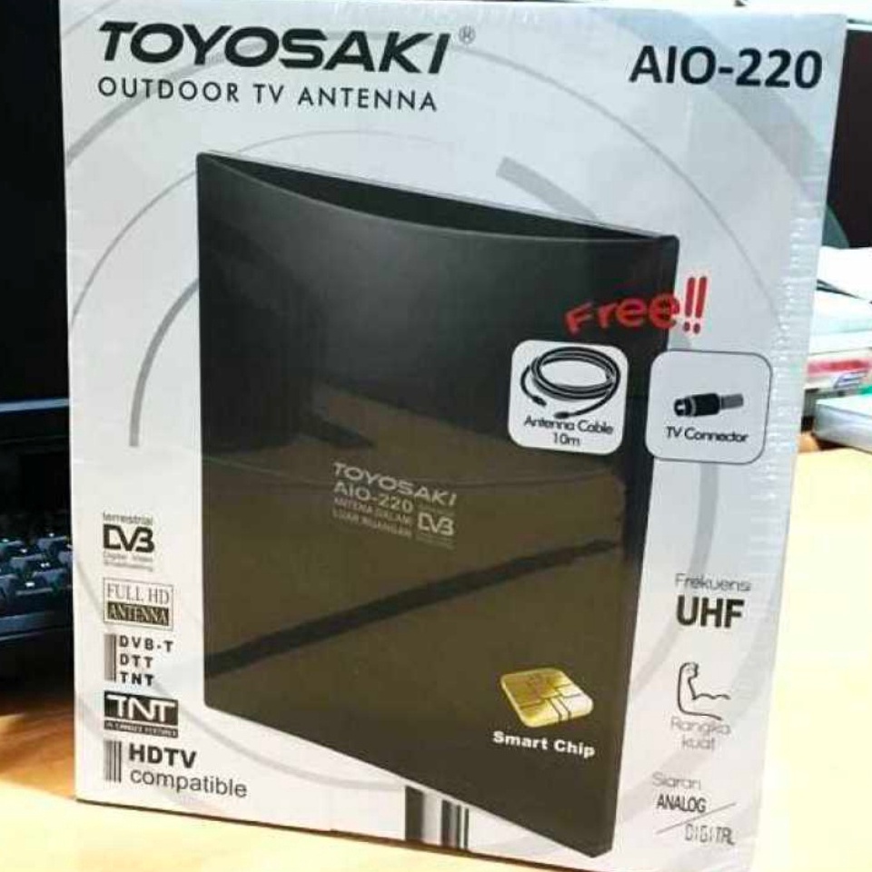KODE G74G Antena tv digital Toyosaki AIO22 AW antena luar antena dalam plus kabel 1M untuk set top b