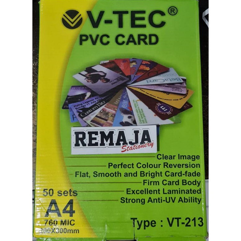 

KODE I22E PVC id card VTEC 76mic 1dus 5set