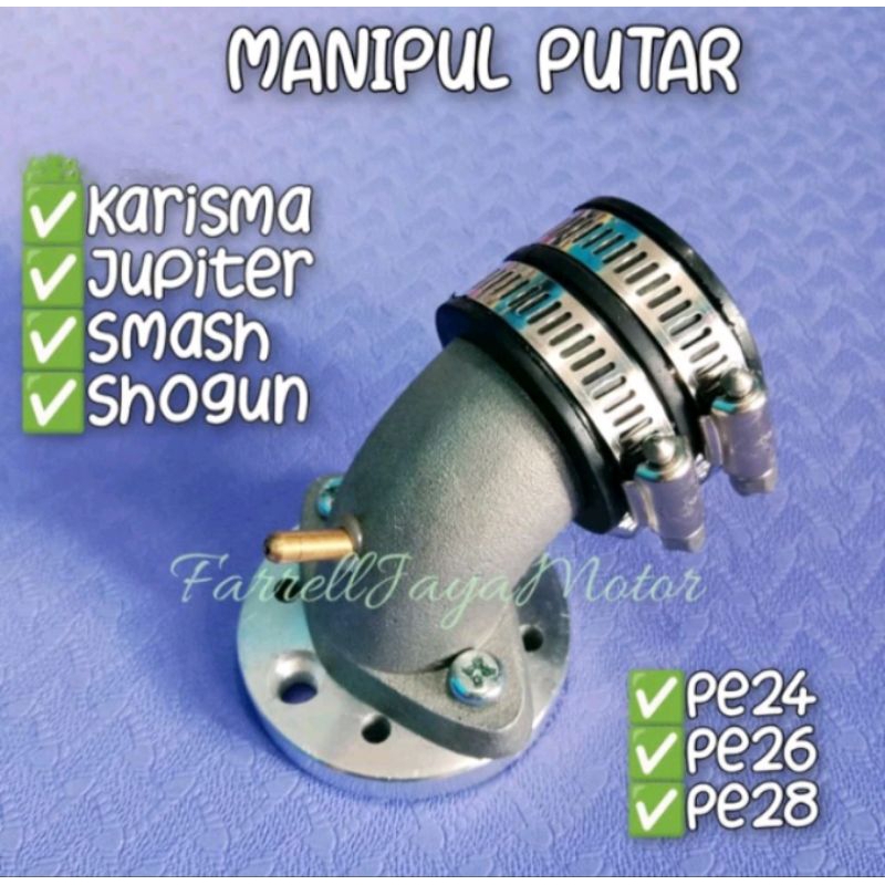 Intake Manipol Manifold Manipul Putar Karisma Jupiter Smash Shogun Pe 24 26 28 30 32