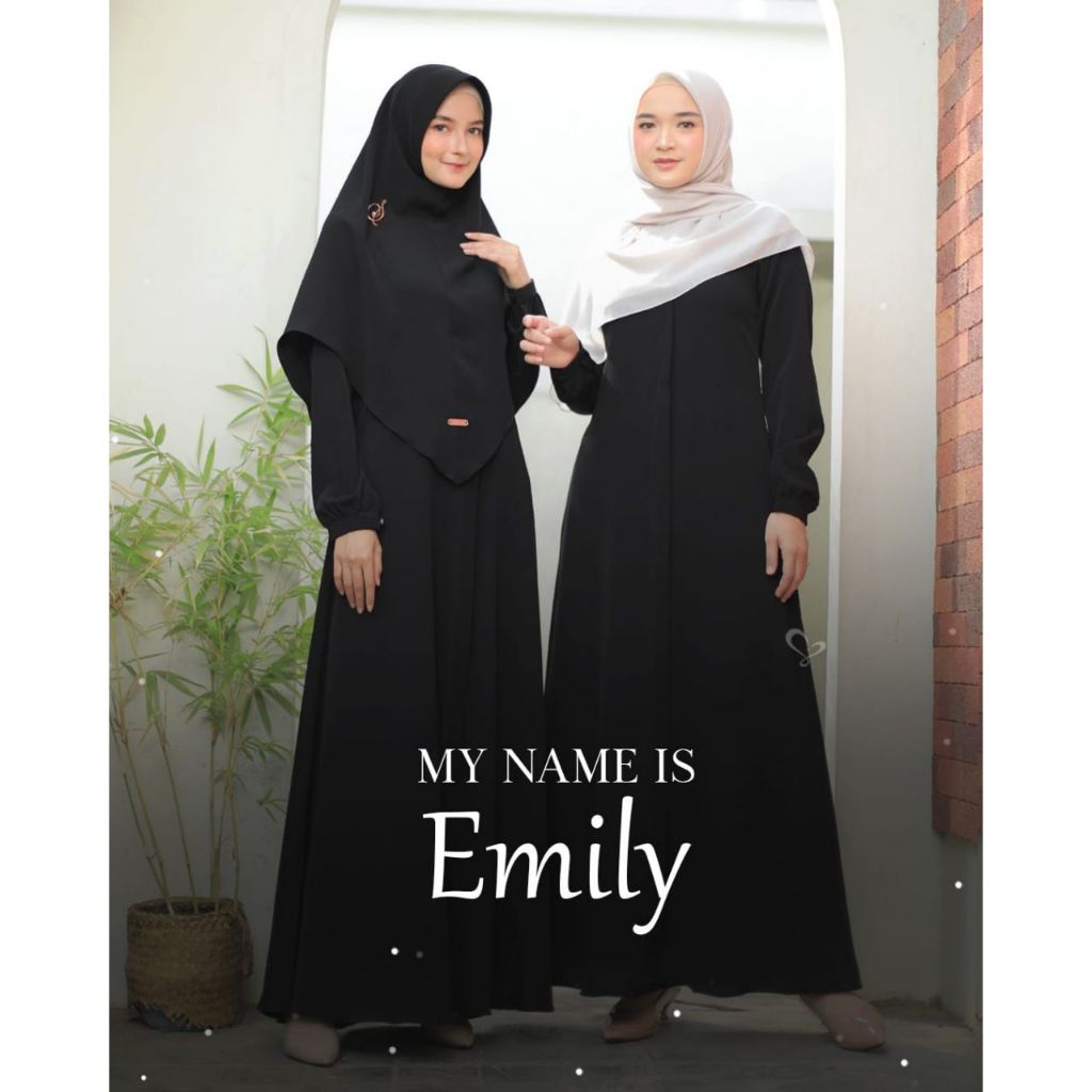 GAMIS POLOS BAHAN YORYU CRINCLE ORIGINAL EMILY DRESS ONLY BY SALVINA HIJAB
