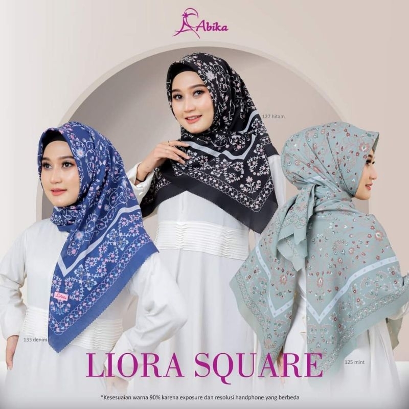 LIORA SQUARE MOTIF By ABIKA || HIJAB SQUARE LIORA MOTIF CANTIK REALPICT