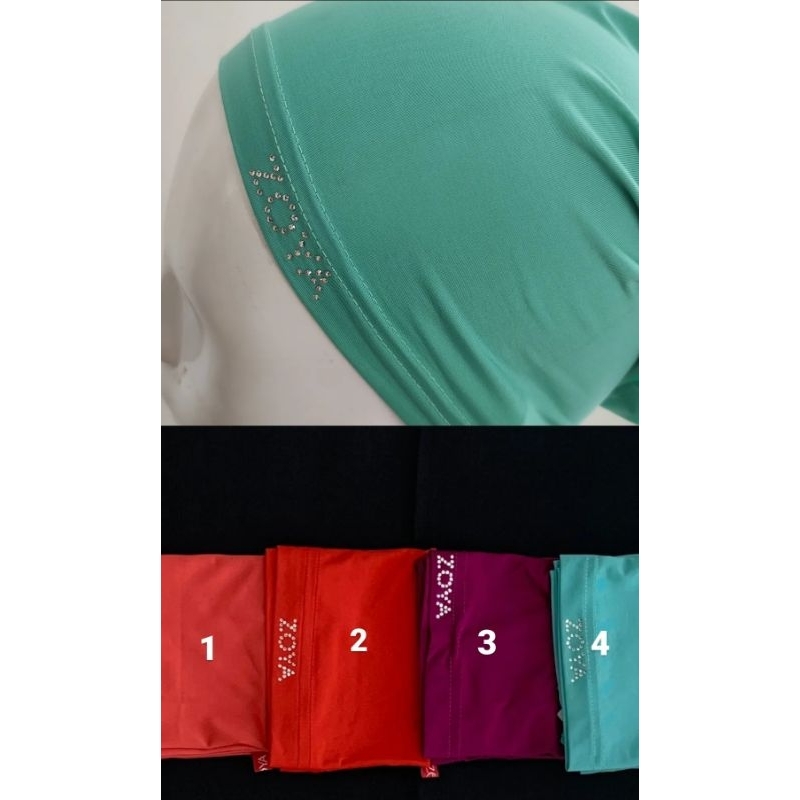 ZOYA Ciput Bandana Inner Daleman Kerudung Lycra Swarovski by Zoya