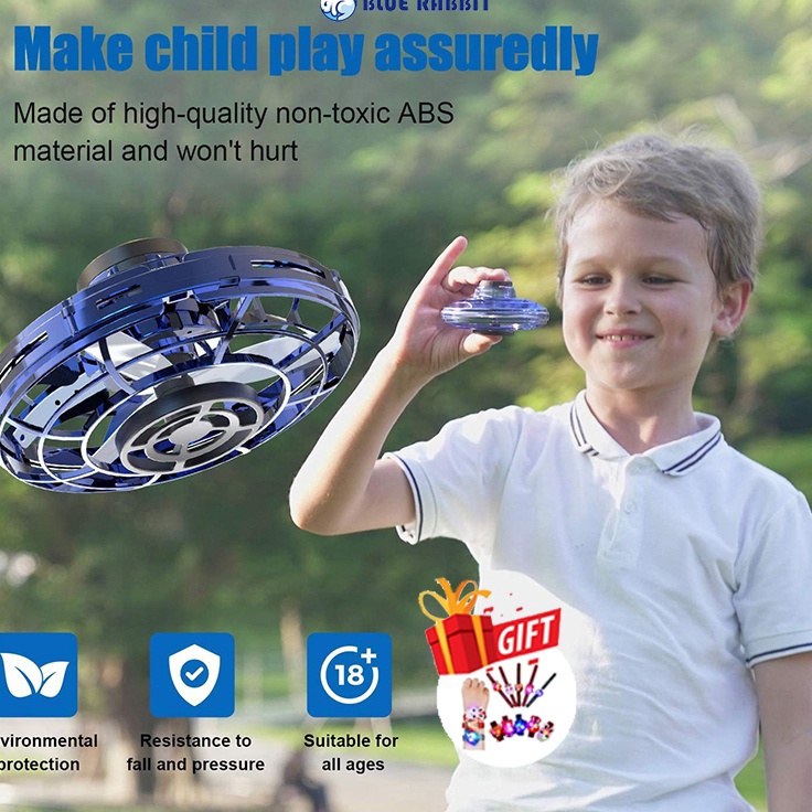 Murah Banget BlueRabbit Boomerang UFO Flynova PRO Terbang Drone Spinner LED Mainan Anak Bola Lempar 