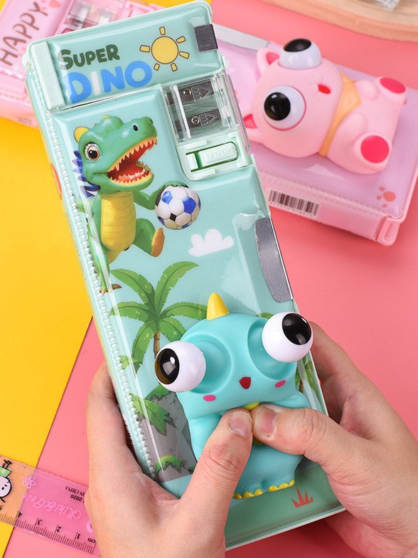 

KODE O28P Tempat pensil squishy 3D tiga dimensi kotak pensil alat tulis lucu mainan anak perempuan lakilaki sekolah 565236 MATA BISA KELUAR