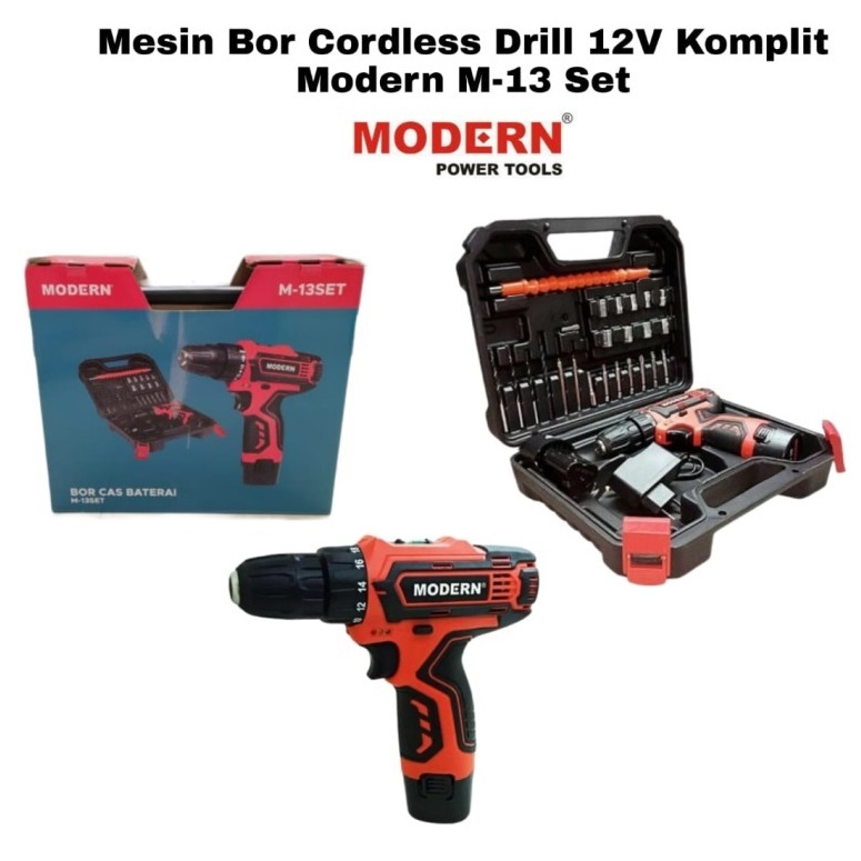 Bor Cas Modern M13 Bor Cordless Modern M 13 Bor Tanpa Kabel Bor Cordless Drill 12V Cordless Bor