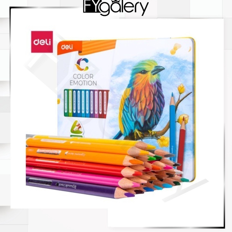 

KODE C25U FYGALERY DELI36 Deli Pensil Warna Colored Pencil 24C 24warnabox EC225