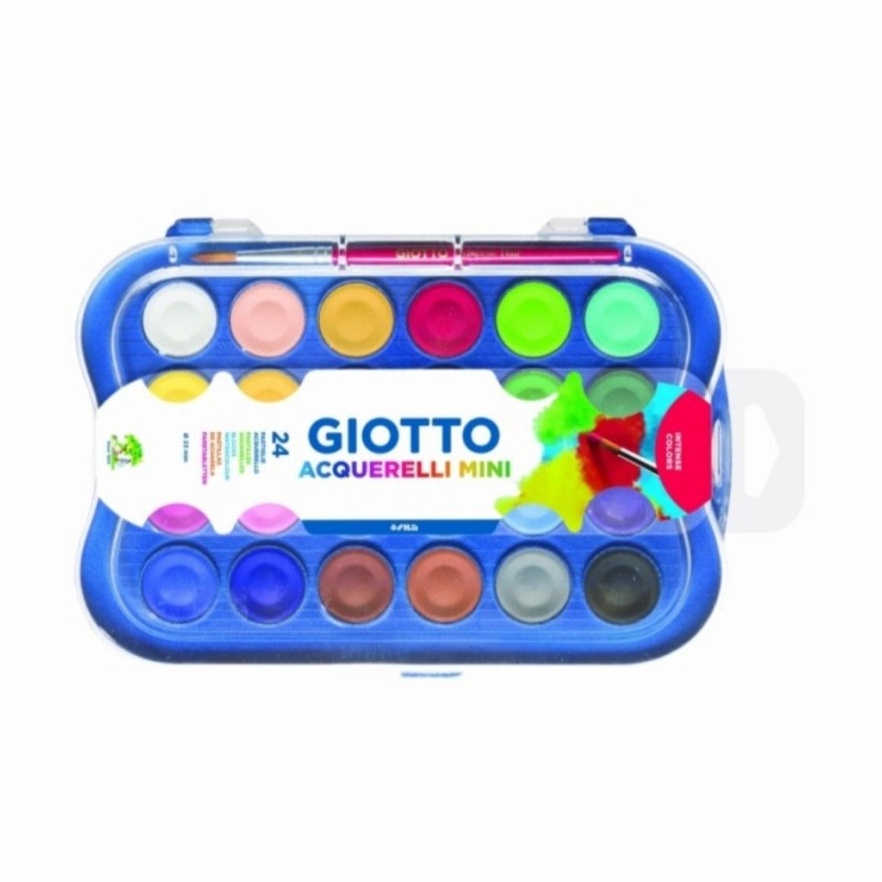

KODE O99H GIOTTO Watercolor Acquerelli Mini 24 Warna Cat Air Giotto