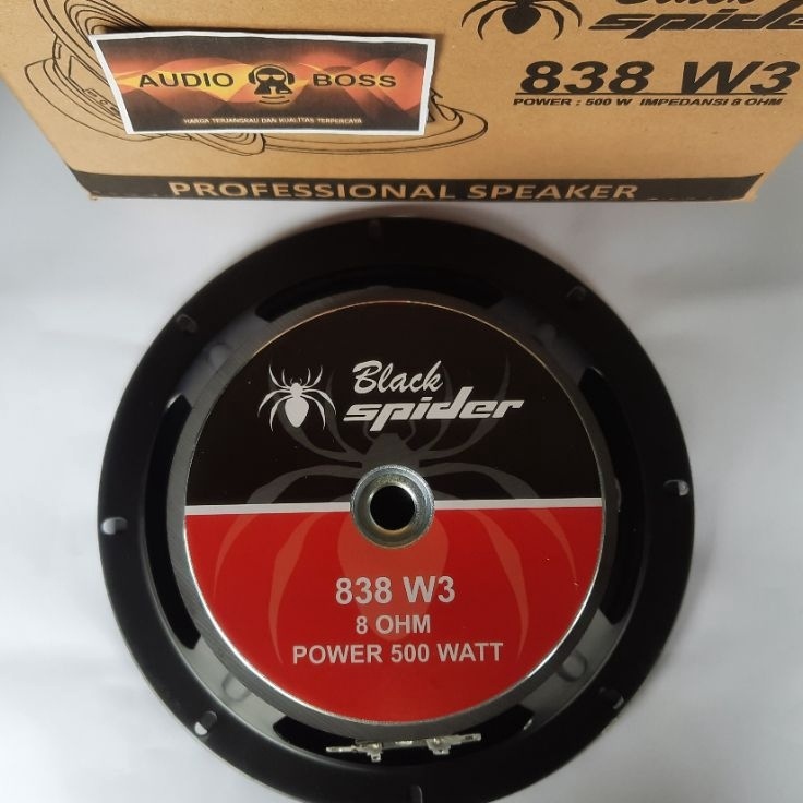 Speaker 8 inch Black Spider 838 W3 Mid Bass Full Range 5 Watt Line Array