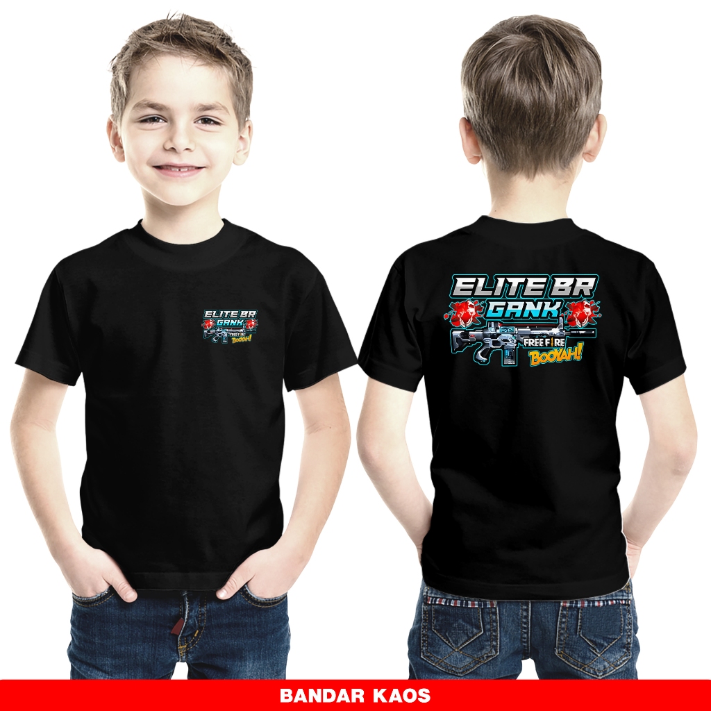 KAOS ANAK ELITE BR GANK SCAR TITAN USIA 1-12 TAHUN - KAOS PREMIUM - BAJU ANAK COWOK CEWEK - BAJU DIS