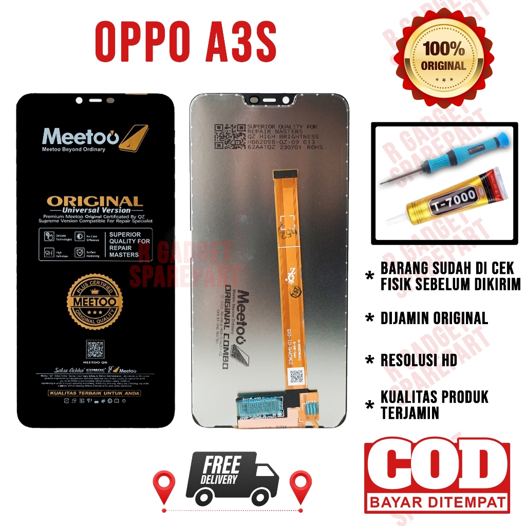 Lcd Oppo A3S Original OEM Quality Lcd Touchscreen Fullset