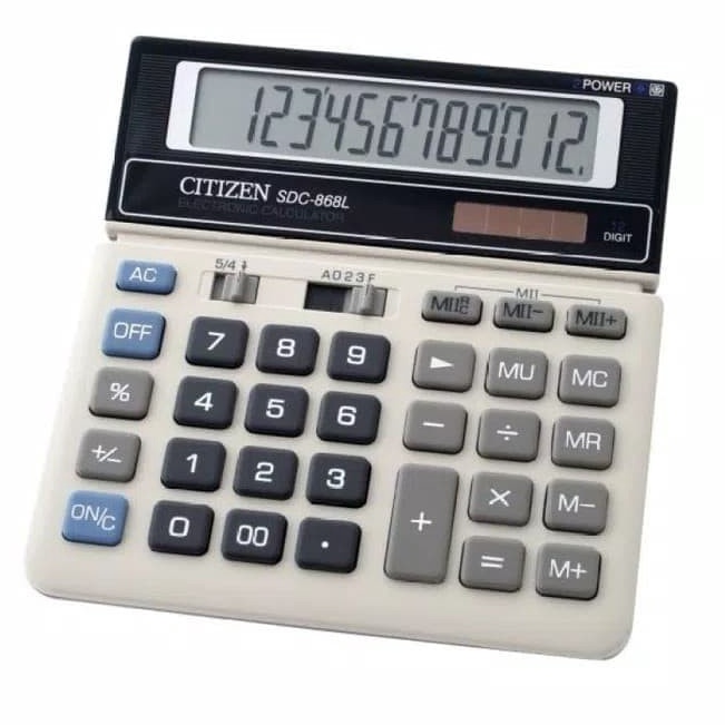 

Murah Banget Kalkulator Citizen Type SDC 868 L Calculator Citizen 12 Digit 868 L