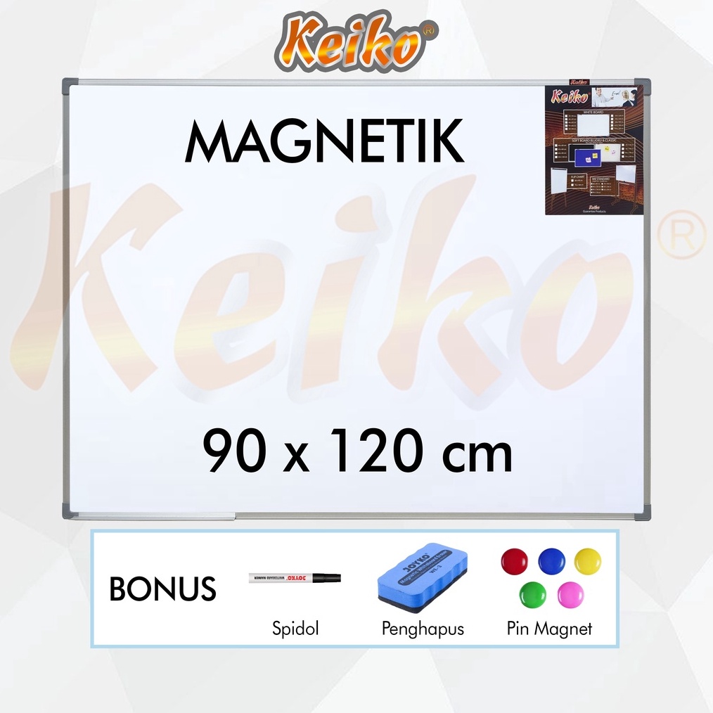 

KODE Y74F Papan Tulis Whiteboard White Board Gantung Magnet Single Face Keiko 9 x 12 cm