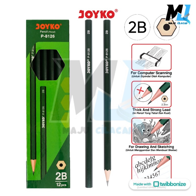 

11O Pensil Pencil Joyko P-8126 2B Pensil Murah Atk