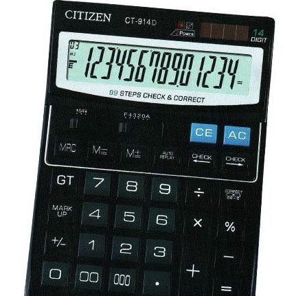 

Premium Kalkulator Dagang 14 Digit Citizen CT914D