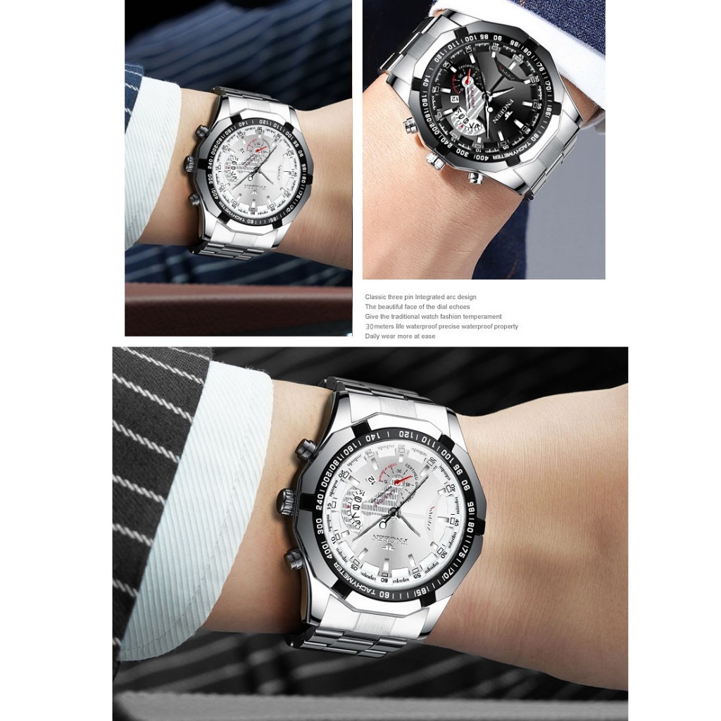 ORI FNGEEN Jam Tangan Pria Kedap Air jam Fashion Jam Tangan Olahraga Militer Jam kasual Jam Pria