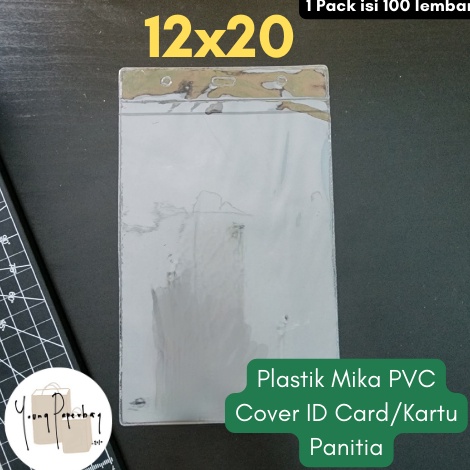 

Kantong Plastik Mika Cover Nametag Panitia ID CARD Uk 12 x 2